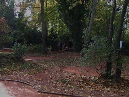 The miniature golf course in Bergen. "The Merelhof"