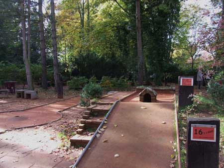The miniature golf course in Bergen. "The Merelhof"
