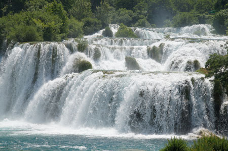 Krka, bij Skradinski waterval.