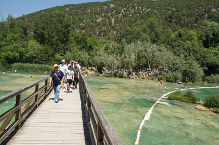 Krka, bij Skradinski waterval.